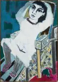 Robe blanche by Yvonne Mottet, Huile sur toile, sold Nov 2025