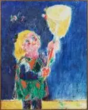 Fillette à l’épuisette by Yvonne Mottet, Huile sur toile, sold Nov 2025
