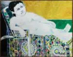 La Convalescente by Yvonne Mottet, Huile sur toile, sold Nov 2025