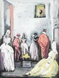 Le bal costumé by Hale Woodruff, Gouache et aquarelle sur papier, sold Nov 2025