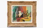 Nature morte à la carafe multicolore, c. 1949 by André Lhote, Huile sur toile, sold Jun 2025