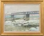 Glaçons sur l'Oise by Gustave Loiseau, 1914, Huile sur toile, sold Jun 2025