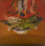 Fantasy by Bimal Dasgupta, 1984, Oil on canvas, sold Jan 2025