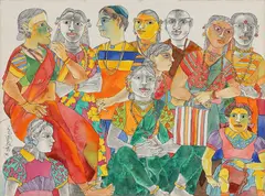 Untitled by K. Laxma Goud, Watercolour, pen and pencil on paper pasted on mount board, offered Jan 2025