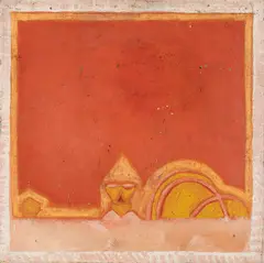 Untitled by Krishna Shamrao Kulkarni, Enamel and mixed media on board, sold Jan 2025