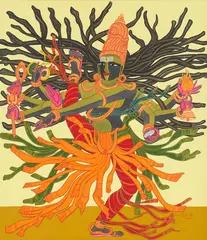 Untitled by Thota Vaikuntam, Acrylic on canvas, sold Jan 2025