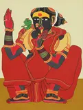 Untitled by Thota Vaikuntam, Acrylic on canvas, sold Jan 2025