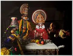 Between One Shore and Several Others (Supper at Emmaus by Caravaggio) by Vivek Vilasini, 2009, Archival print on Ilford silk fibre paper, sold Jan 2025