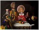 Between One Shore and Several Others (Supper at Emmaus by Caravaggio) by Vivek Vilasini, 2009, Archival print on Ilford silk fibre paper, sold Jan 2025