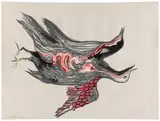Untitled by Mithu Sen, Mixed media on paper pasted on mount board, sold Jan 2025