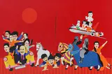 Untitled by Farhad Hussain, Acrylic on canvas, sold Jan 2025
