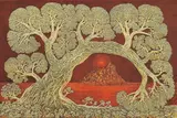 Untitled by Ompal Sansanwal, Acrylic, pen and acrylic ink on canvas, sold Jan 2025