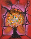 Untitled by Manu Parekh, Acrylic and charcoal on cloth pasted on board, sold Jul 2025