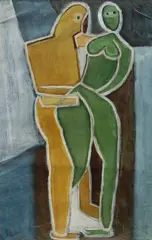 Untitled by Krishna Shamrao Kulkarni, Acrylic on paper pasted on card, sold Jul 2025