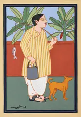 Untitled by Lalu Prasad Shaw, Gouache on mount board, sold Jul 2025
