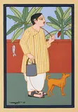 Untitled by Lalu Prasad Shaw, Gouache on mount board, sold Jul 2025
