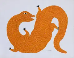 Untitled (Gond Art) by Jangarh Singh Shyam, 2001, Acrylic on paper, sold Jul 2025