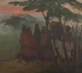 Trek to Work by Indra Dugar, Oil on canvas, sold Jul 2025