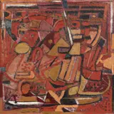 Untitled by Achuthan Kudallur, Oil on canvas, sold Jul 2025
