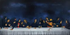 Last Supper by Pratul Dash, 2017, Acrylic and oil on canvas, sold Jul 2025