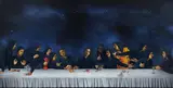 Last Supper by Pratul Dash, 2017, Acrylic and oil on canvas, sold Jul 2025