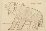 Untitled by F. N. Souza, 1974, Charcoal and pencil on paper, sold Dec 2025