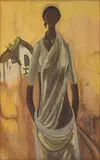 Untitled by B. Prabha, Oil on canvas board, sold Dec 2025