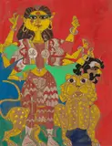 Untitled by K. Laxma Goud, Gouache on cardboard, sold Dec 2025