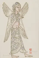 Untitled by A. Ramachandran, 1993, Watercolour and pen on paper, sold Dec 2025