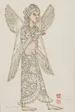 Untitled by A. Ramachandran, 1993, Watercolour and pen on paper, sold Dec 2025