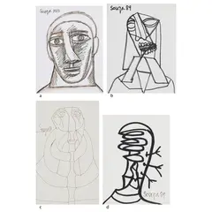 Untitled by F. N. Souza, 1983, Felt tip pen on paper, sold Dec 2025