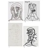 Untitled by F. N. Souza, 1983, Felt tip pen on paper, sold Dec 2025