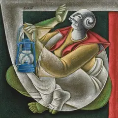Untitled by Satish Gujral, 2015, Oil on canvas, sold Dec 2025