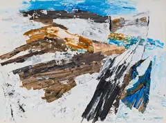 Untitled by Ram Kumar, Acrylic on paper, sold Dec 2025