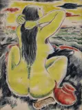 Untitled by K H, Gouache on paper, sold Dec 2025