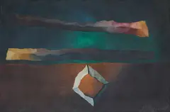 Untitled by K. M. Adimoolam, Oil on canvas, sold Dec 2025