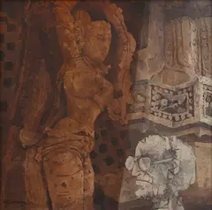Visitor - I by Shyamal Dutta Ray, Oil on canvas, sold Dec 2025