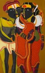 Untitled by Thota Vaikuntam, Acrylic on canvas board, sold Dec 2025