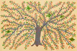 The Palash Tree by Jodhaiya Bai Baiga, Acrylic on canvas, sold Dec 2025