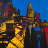 Light of South of France by Paresh Maity, Oil and acrylic on canvas, sold Dec 2025