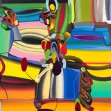 Stretched Bodies 23 by Bose Krishnamachari, Acrylic on canvas, sold Dec 2025