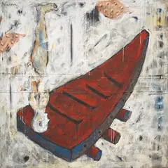 Untitled by G.R. Iranna, Oil on canvas, sold Dec 2025