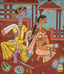 Untitled by A. A. Almelkar, Gouache on cardboard pasted on mount board, sold Dec 2024