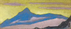 Untitled by Nicholas Roerich, Tempera on cardboard pasted on paper, sold Dec 2024