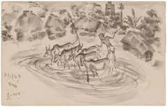 Untitled by Nandalal Bose, Watercolour on paper pasted on mount board, sold Dec 2024