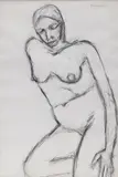 Untitled by Akbar Padamsee, Charcoal and pencil on paper, sold Dec 2024