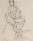Untitled by Jehangir Sabavala, Pencil on paper, sold Dec 2024