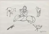 Untitled by Manjit Bawa, 2004, Pen and ink on paper, sold Dec 2024