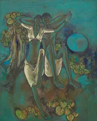 Untitled by B. Prabha, Oil on canvas, sold Dec 2024