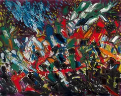 Garden City by F. N. Souza, 1969, Oil on canvas, sold Dec 2024